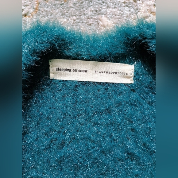Anthropologie / Sleeping On Snow | Eyelash Cardigan | Size XS | Emerald Color - Picture 3 of 8